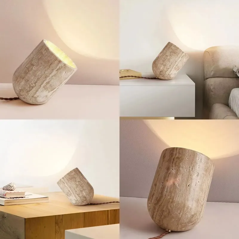 Lighting Decor For Living Room - Modern Yatak Odası Traverten Yer Lambası