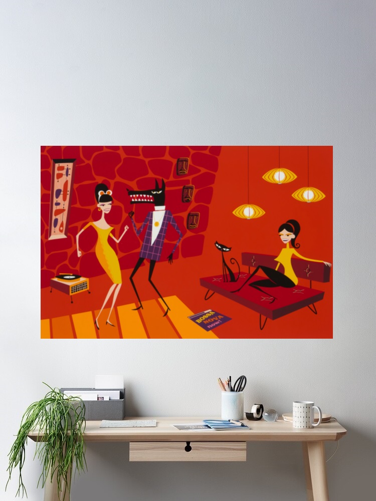 Nova Decor & Lighting Vase Glass Brun 26Cm - Josh Agle Bossa Nova Şimdi Fotoğraf