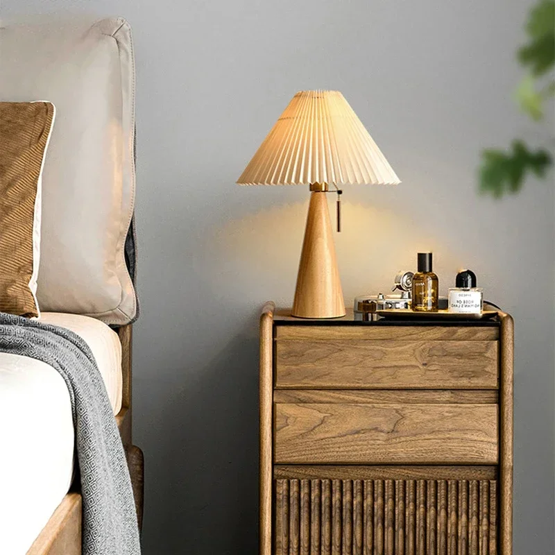 Lighting Decor Home - Retro Pileli Masa Lambası İskandinav Masif