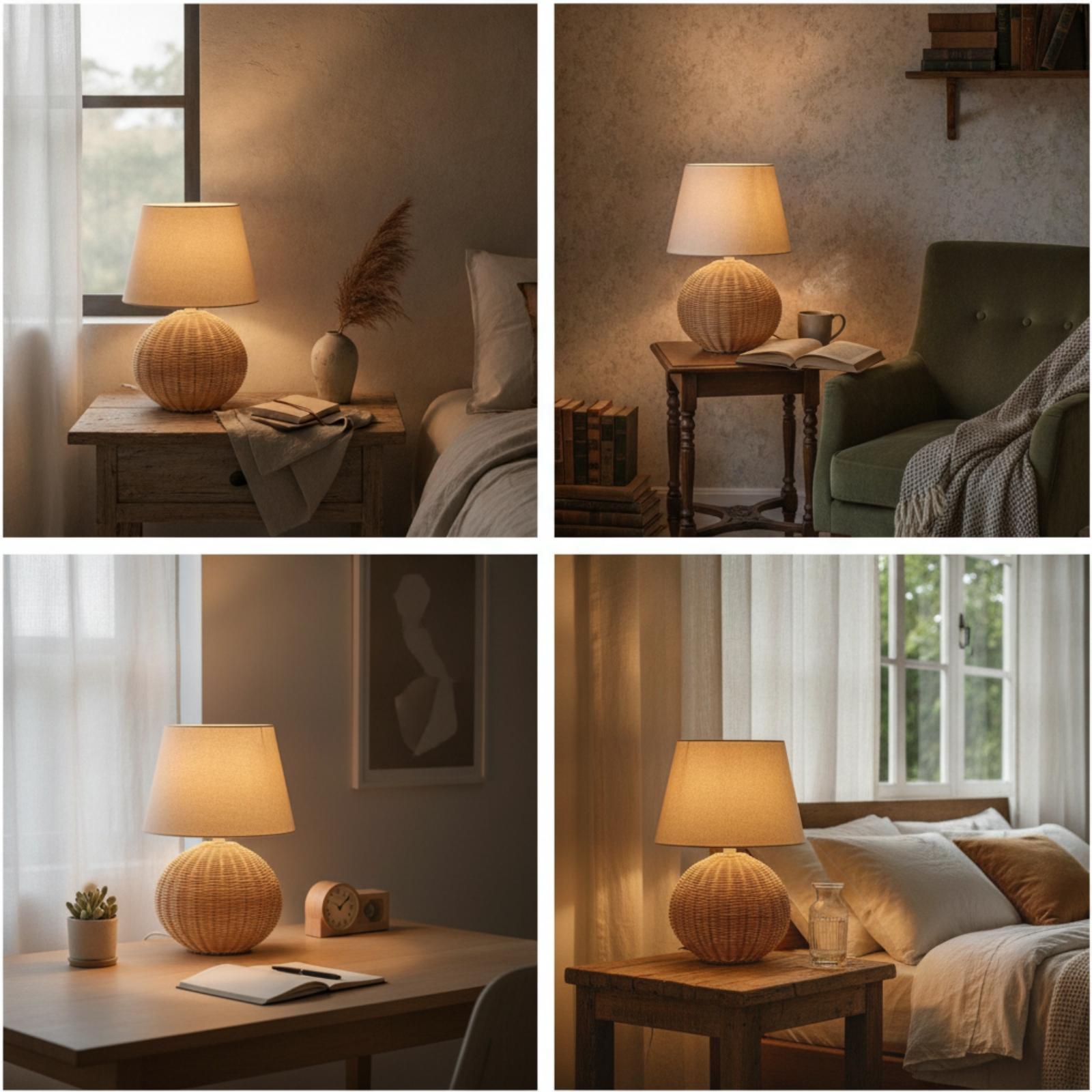 Yatak Başı Lambası Rattan Taba - Lighting Decor For Living Room incelemesi ve fiyatı