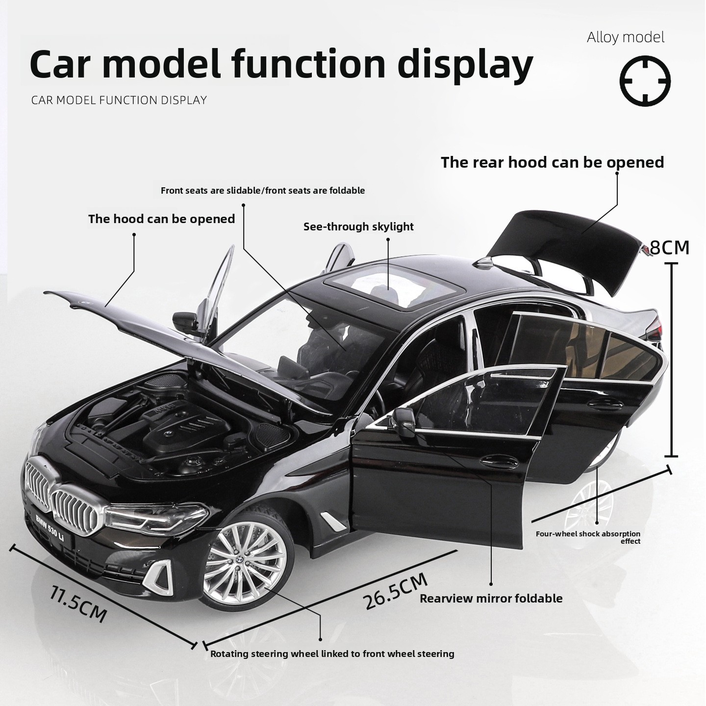 OK 1:18 BMW 530li alaşımlı ara - Ok Lighting Decor incelemesi ve fiyatı