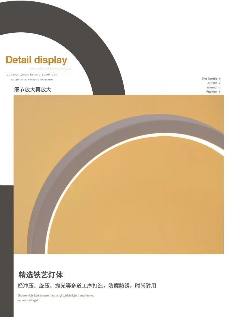 20 CM LED Basit Dairesel Halka - Lighting Decor For Living Room incelemesi ve fiyatı